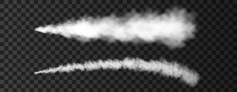 Smoke from military rocket launch. Stock Illustration