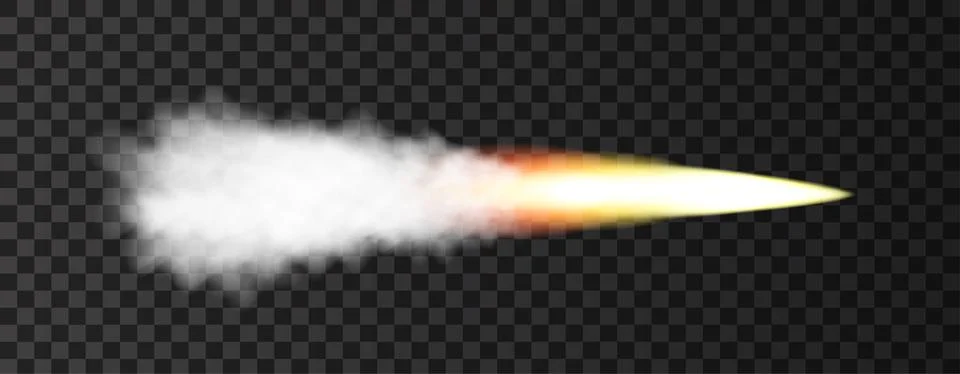 Smoke from military rocket launch. Stock Illustration
