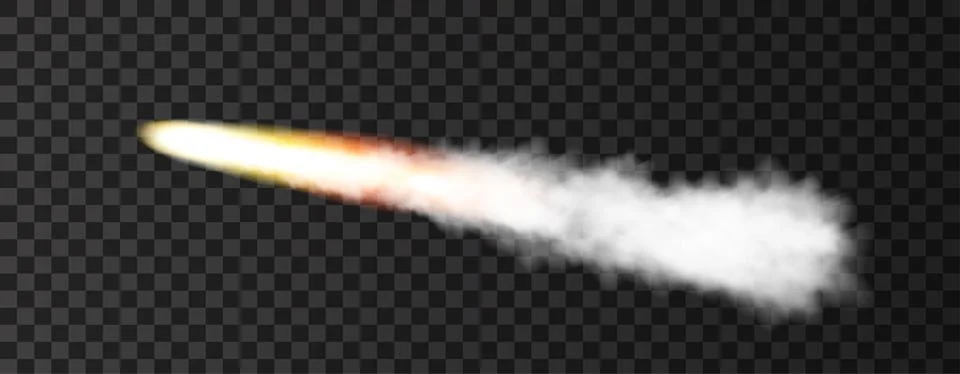 Smoke from military rocket launch. Stock Illustration