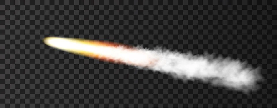 Smoke from military rocket launch. Stock Illustration
