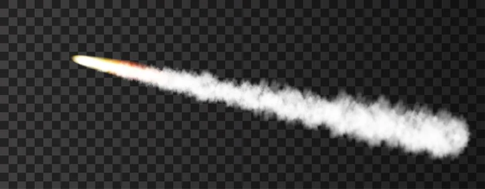 Smoke from military rocket launch. Stock Illustration