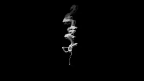 Smoke Moving on a Black Background. Smoke Streak Animation. Cigarette Smoke. 4K Stock Footage 283061259