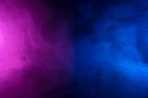Smoke in neon light background Stock Photos