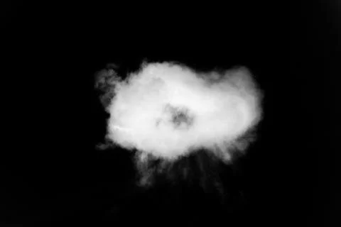 Smoke or cloud isolated on black background Fotos Stock