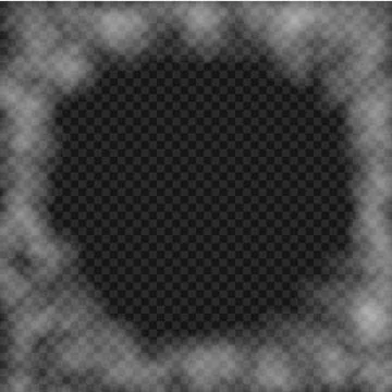 Smoke or cloud isolated, transparent effect. White fog, mist or for your desi Stock Illustration