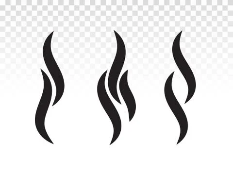 Smoke or steam flame shape for logo or icon design Illustrazione stock