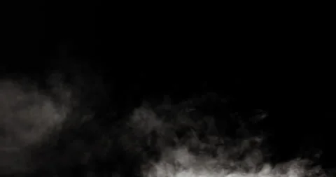 Smoke Over Black Background Stock Footage 207343635