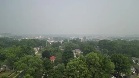 Smoke over the city Stock Footage 300878137