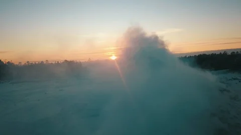 Smoke Over the Forest Video stock 88163125