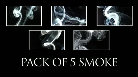 Smoke pack of 5 Stock Footage 11131434