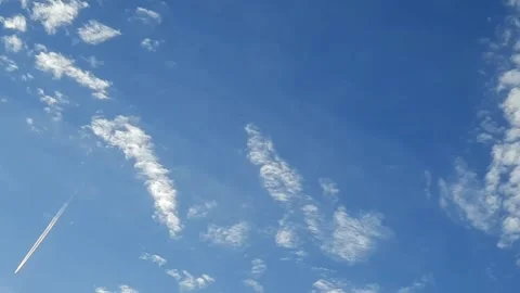 Smoke Path in the Sky Stock-Footage 336730067