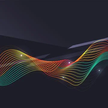 Smoke pattern on dark background Stock Illustration