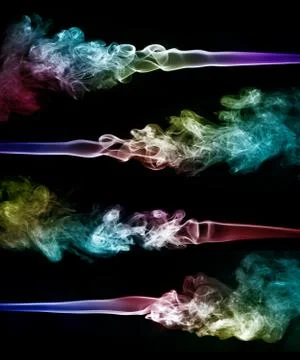 Smoke pattern, texture, background Stock Photos