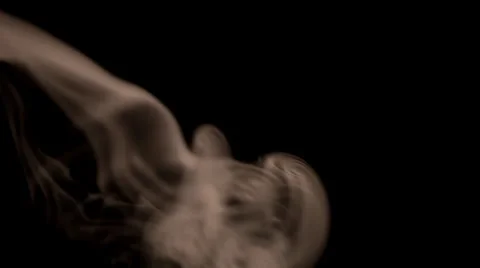 Smoke Patterns on black Stock Footage 36645589