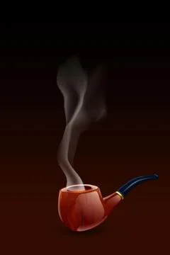 Smoke pipe dark Stock Illustration