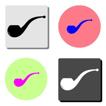 Smoke pipe. flat vector icon Stock Illustration
