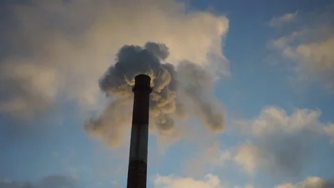 Smoke from the pipe Stock Footage 74950124