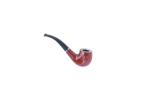Smoke Pipe On Isolated White Stock Photos