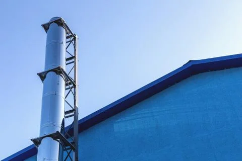 Smoke pipe on rooftop Stock Photos