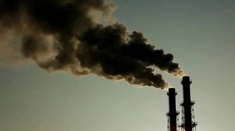 Smoke from pipes Stock Footage