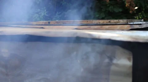 Smoke pit ready for meat Stock Footage 40750364