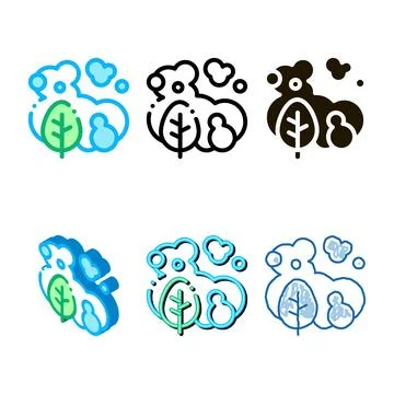Smoke plant icon vector stylized outline Stock Illustration