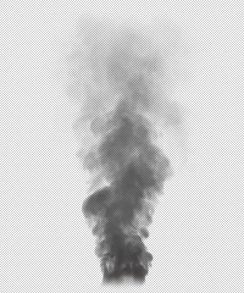 SMOKE PLUME INFINITE LOOP ALPHA Stock Footage 240603988