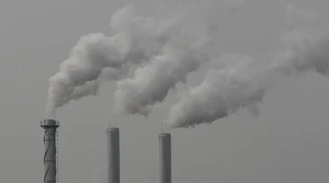 Smoke pollution from the factory Stock-Footage 30624089
