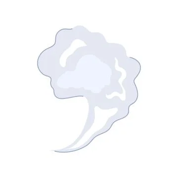 Smoke puff element illustrating steam or vapor cloud Stock Illustration