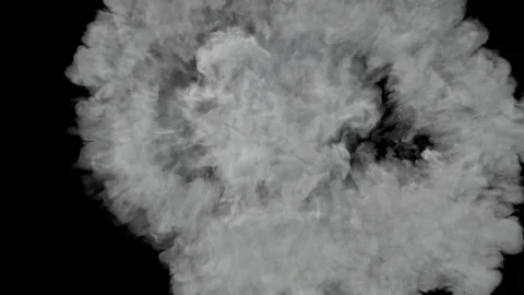 Smoke puff towards the camera, smoke hits camera's lense. Stock Footage 80356704