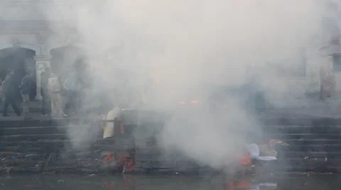 The smoke from the pyre Stock Footage 59116901