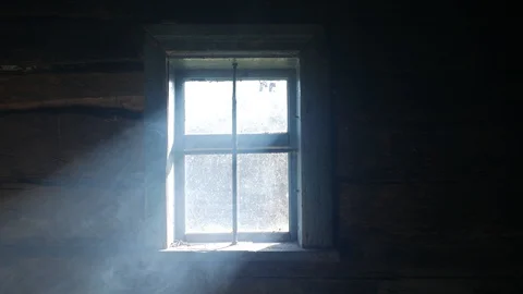 Smoke ray. Light falling from a window 2 Stock Footage 128486864