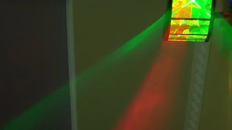 Smoke in the rays of color music Stock Footage 54609079