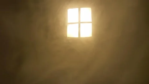 Smoke in the rays of light from the window. Room. Stock Footage 145988094