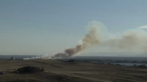 Smoke Reveals Wind Shear Stock Footage 54735581