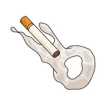 Smoke ring illustration Stock Illustration