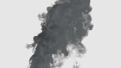 Smoke Rising On Alpha Stock Footage 157833826