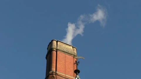 Smoke rising from a Gothic Chimney Stock Footage 46454635