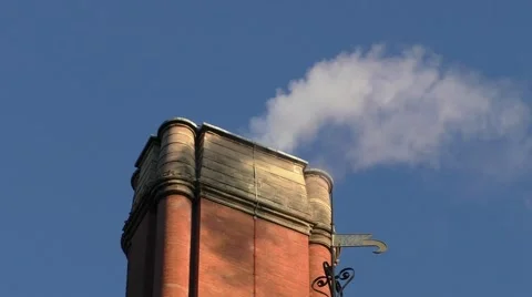 Smoke rising from a Gothic Chimney Video stock 46454964