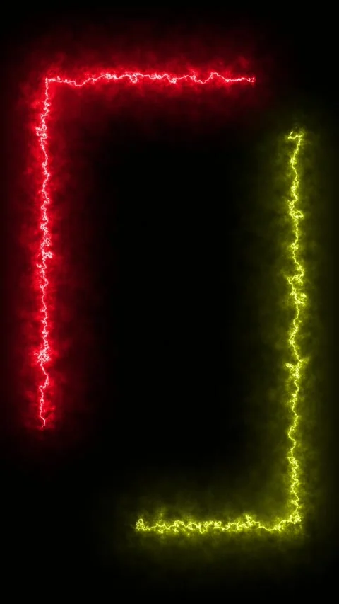 Smoke Saber Lines Border Overlay. Glowing Lines. Vertical Video. 4K Stock Footage 277754557