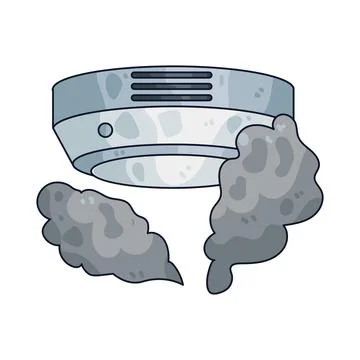 Smoke sensor illustration Stock Illustration