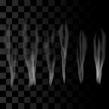 Smoke Set on Checkered Background. 스톡 일러스트