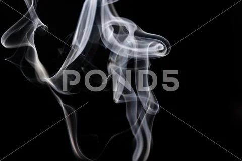 Smoke shape on black background Stock Image ~ #134651796