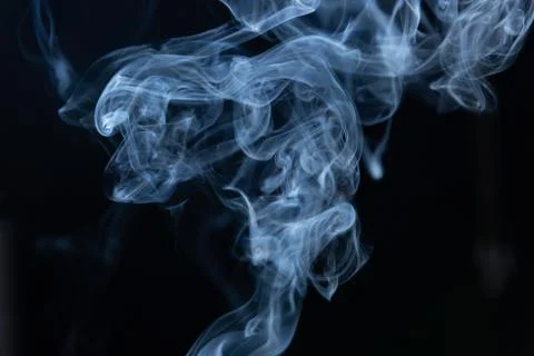Smoke shape on black background Stock Photos