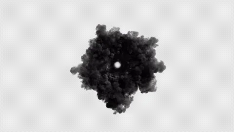 Smoke Shockwave With Alpha Channel  Explosive Smoke Shockwave Animation Stock Footage 333229775