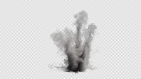 Smoke Simulation, With Alpha Channel Stock Footage 162057263