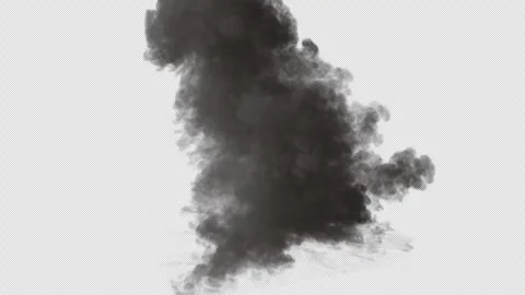 Smoke Simulation, With Alpha Channel Stock Footage 301711469