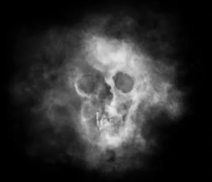 Smoke skull Illustrazione stock