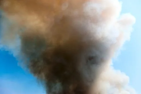 Smoke in the sky 库存照片