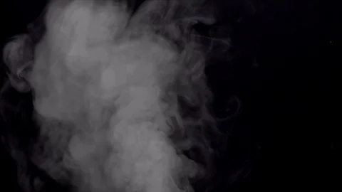 Smoke in slow motion on black background. Stock Footage 112428524